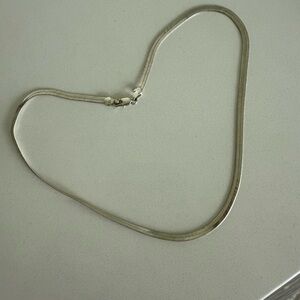 Sleek Silver Snake Chain Necklace